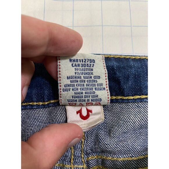 True Religion Women's Jean’s Blue Denim Julie Low Rise Flap Pocket Size 31 X 29 - Picture 13 of 14